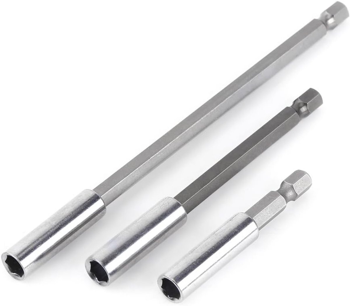 3-delige set hexagonale pin magnetische bit houder verlenger, 1/4" hexagonale schacht voor schroevendraaiers en boren, ideaal voor precisiewerk en klussen
