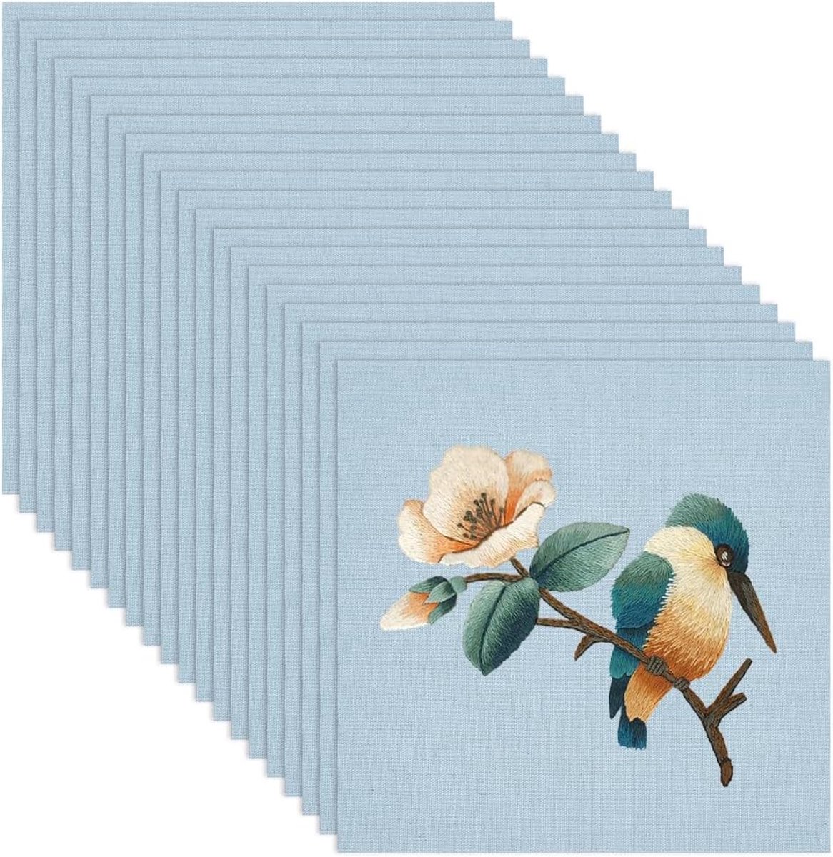 Stof, 9,8 x 9,8 inch vierkante steek borduurdoek, Aqua handwerkstof voor kledingdoek