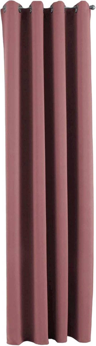 Ondoorzichtig »Newyork« oudroze H x B 245 x 140 cm 1-pack thermo-gordijn verduisteringsgordijn blackout oogjes geluidsisolerend Öko-Tex UV-bescherming vouwhouder 201920600