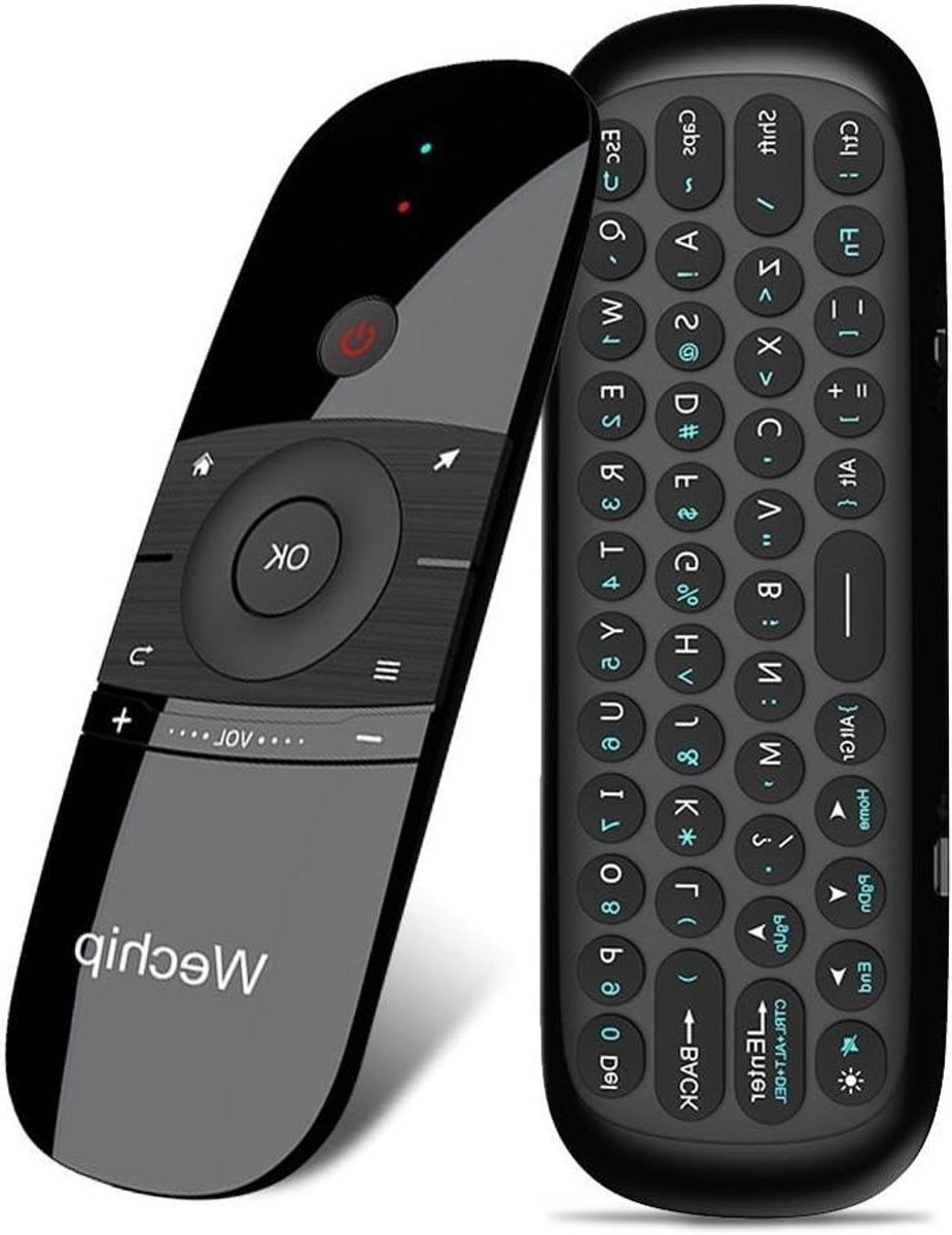 Draadloze Air Mouse - Bewegingssensor Controller - Smart TV Besturen - Dubbelzijdig QWERTY Toetsenbord