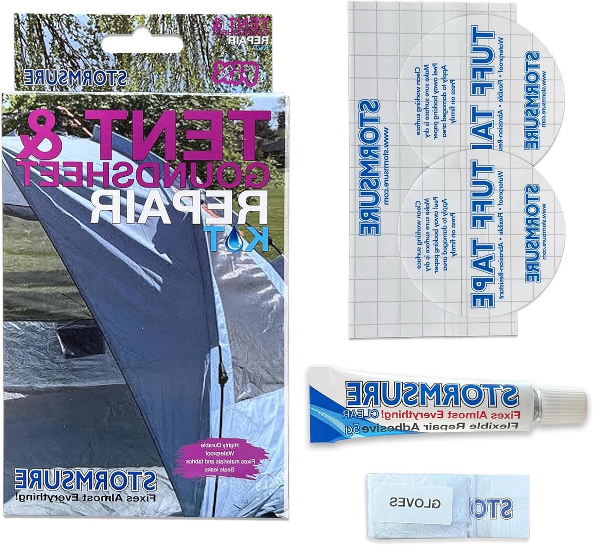 Essentiële Reparatieset voor Tentdoek en Grondzeil - Ideaal voor Kamperen