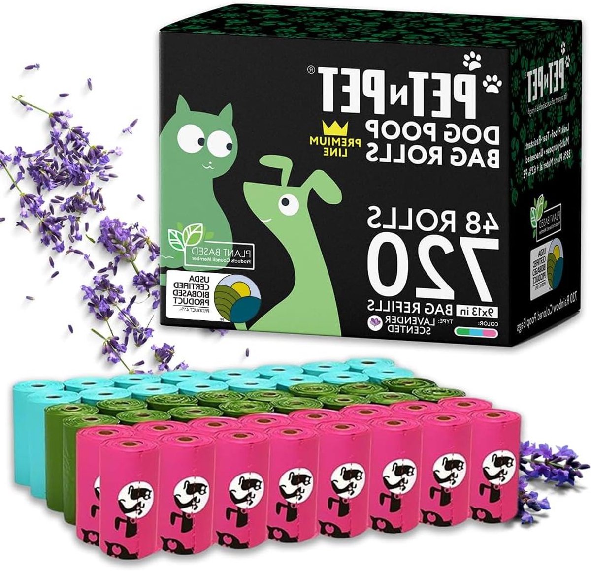 Hondenpoepzakjes - Poepzakjes Honden - Uitlaten Hond - Biologisch Afbreekbaar - 720 Stuks - Gekleurd