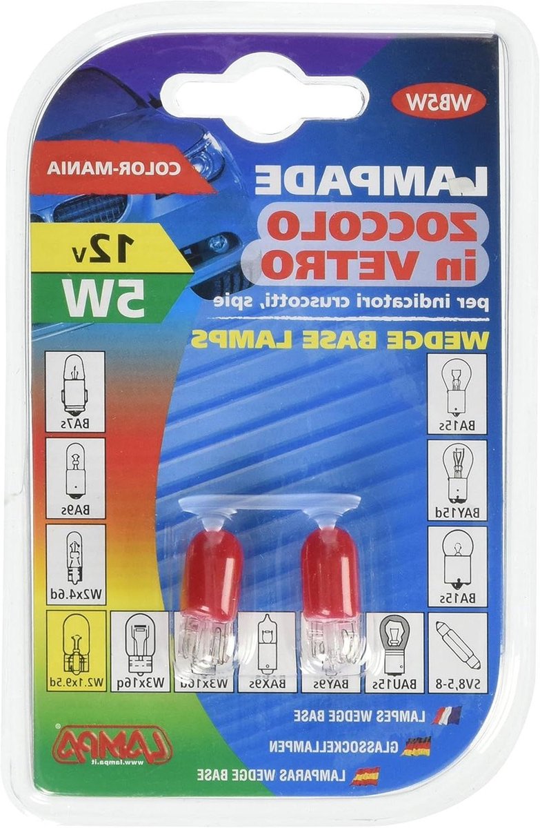 Lamp T10 - Signaal Lamp - Interieur Verlichting - Glazen Behuizing - 5 Watt - Rood