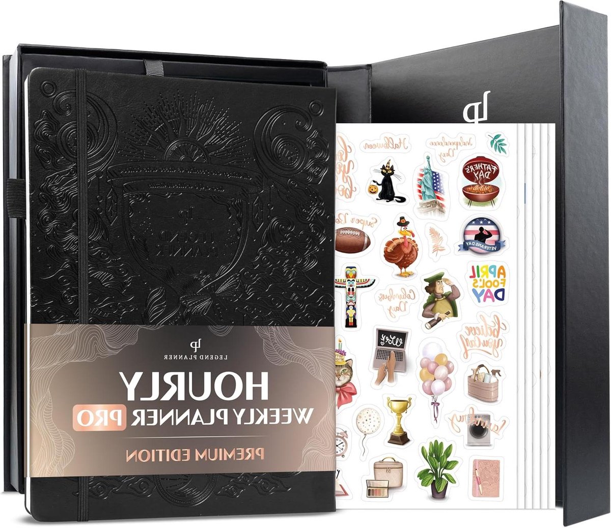 Uren Planner - Agenda - Dagelijkse Planning - OngeДатаte Layouts - A4 formaat - Zwart