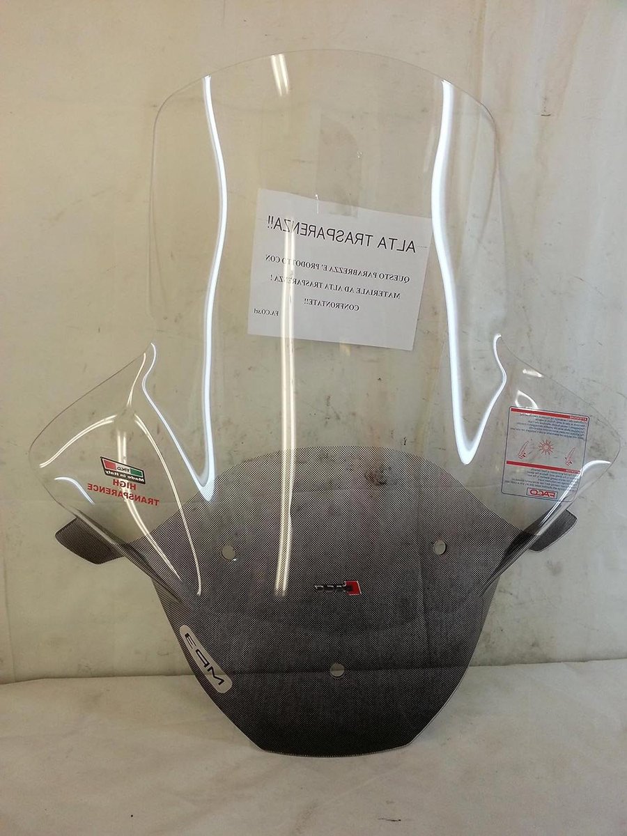 Voorruit Piaggio MP3 - Windscherm scooter - Bescherming tegen wind - 4 mm dik acryl - 745 mm hoog - Transparant