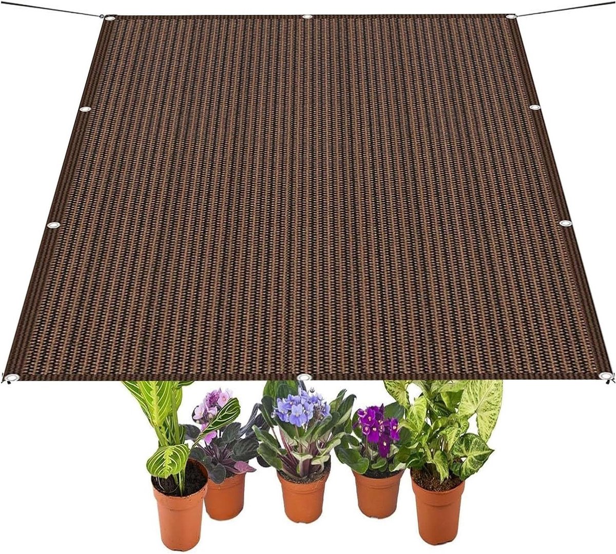Zonnescherm Zeil - Schaduwdoek Luifel - Buitenruimte Schaduw - 95% Uv-Bescherming - 190 x 400 cm - Bruin