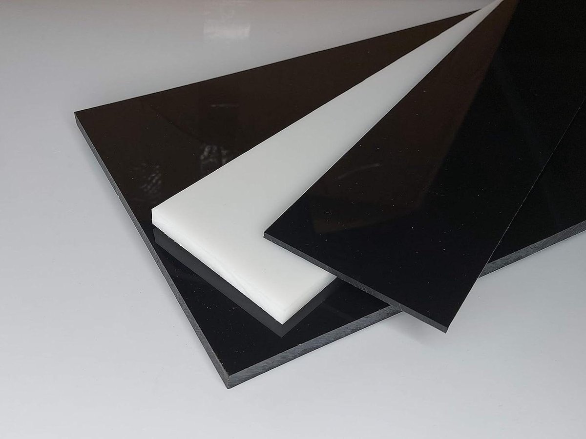 POM C Plaat - Acetaal Vel - Onderdelen Maken - Hoge Slijtvastheid - 500 x 245 x 10 mm - Zwart
