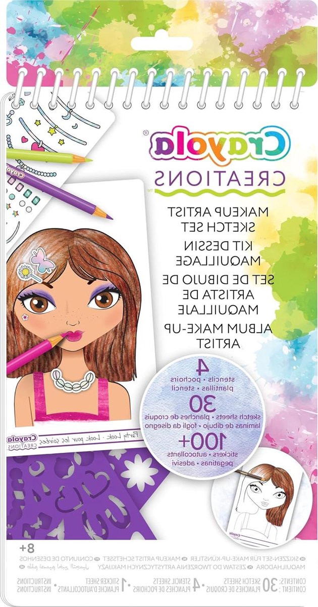 Make-up Artist Album - Tekenen en Stijlen - Mode Ontwerpen - Met Sjablonen Stickers