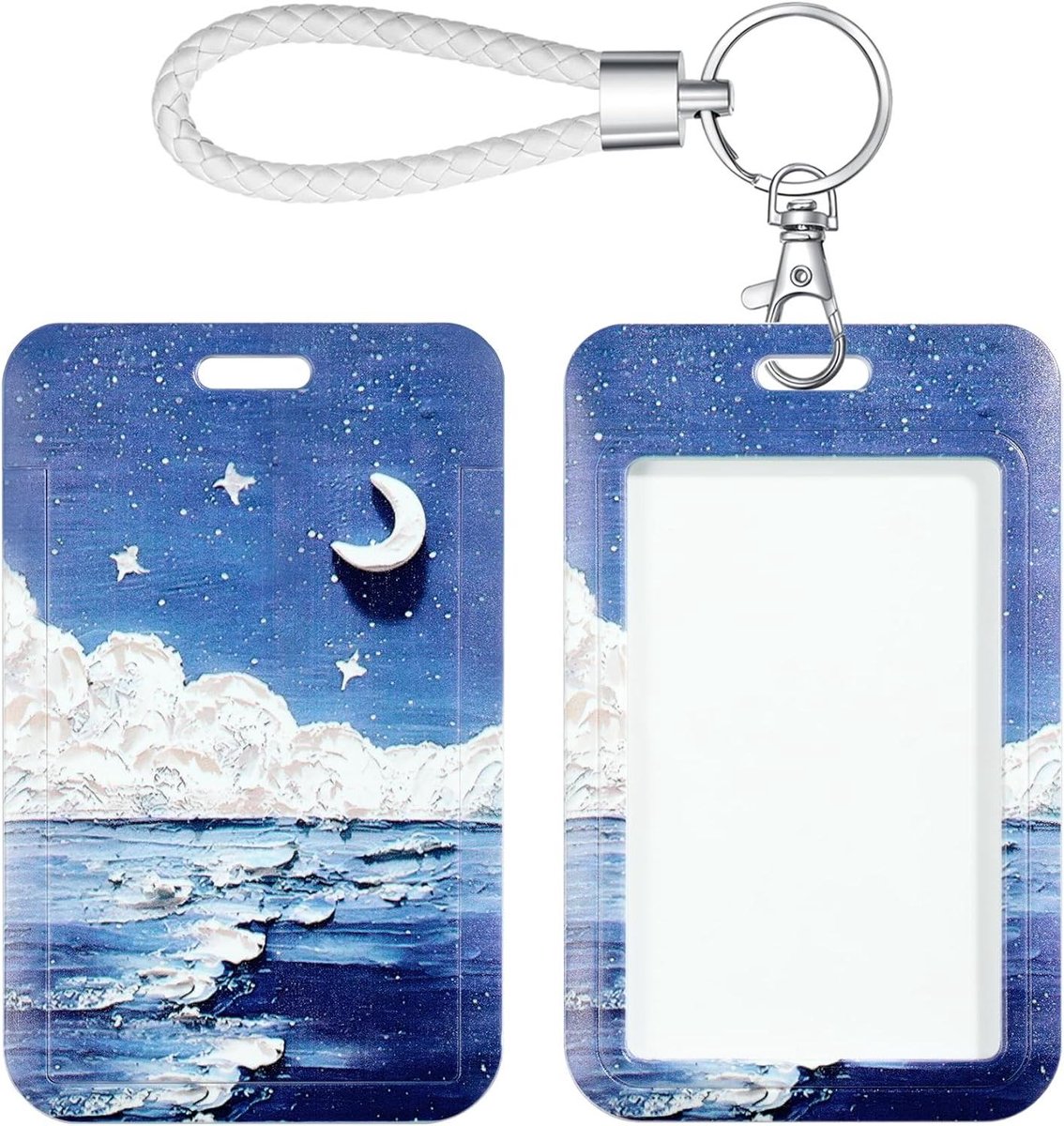 ID-kaarthouder - Badgehouder Kaarthouder - Identificatie Tonen - Schuifdeksel Ontwerp - 11 x 6.8 cm - Stellar River