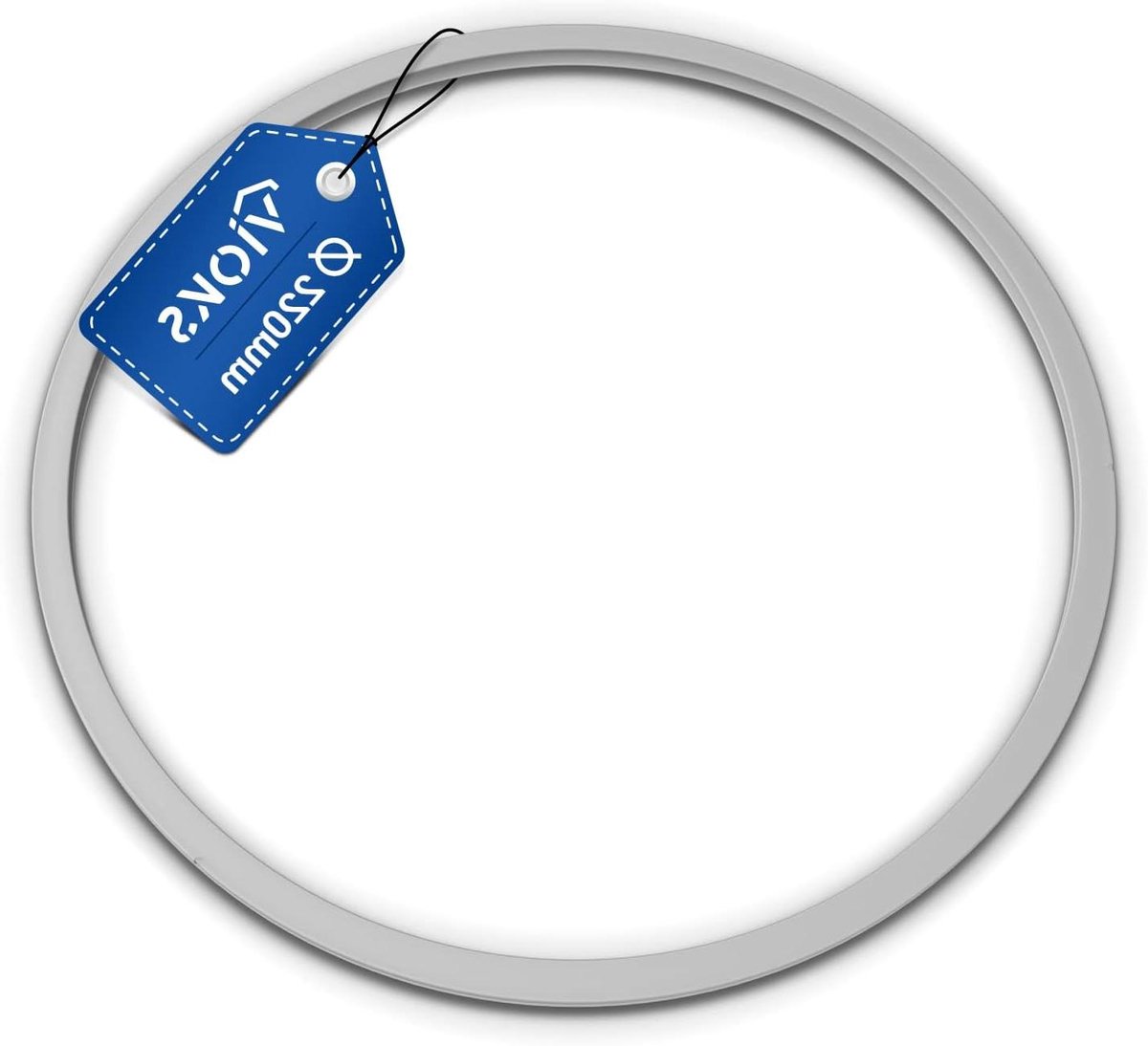 Afdichtingsring Snelkookpan - Rubberring Deksel - Druk Opbouwen - Hittebestendig Rubber - 22 cm - Zwart