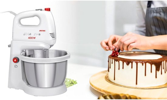 Deegkneder - Keukenmixer - Bakken en Koken - Roterende Kom - 3.5 Liter - Wit — afbeelding 5