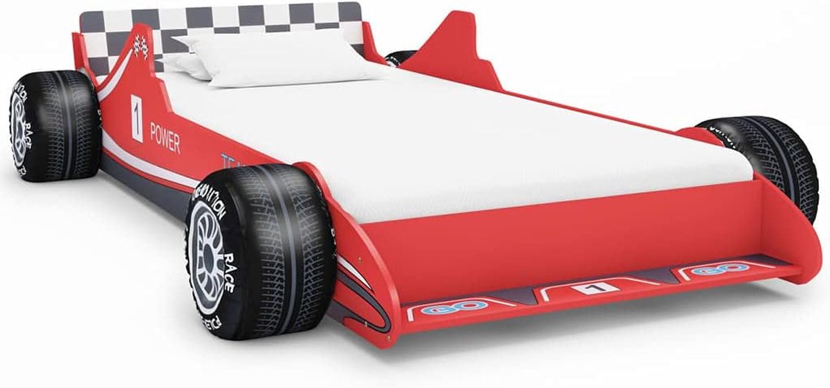 Kinderbed Racewagen - Autobed Kinderen - Slaapkamer Decoratie - Zijhekken Ter Veiligheid - 229 x 94.5 cm - Blauw — cadeau in Wonen & Interieur - foto 7