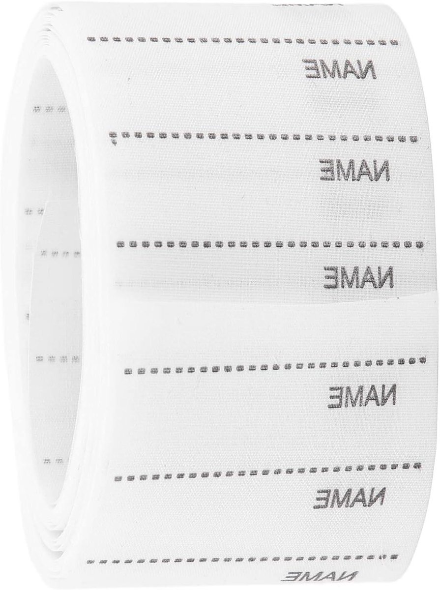 Naamlabels voor Kleding - Beschrijfbare Labels - Kleding Markeren - Met Strijkrand - 200 stuks - Wit
