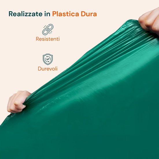 Set van 10 XL Tuinzakken met Handgrepen voor Groenafval 50L Robuust Groen — afbeelding 4