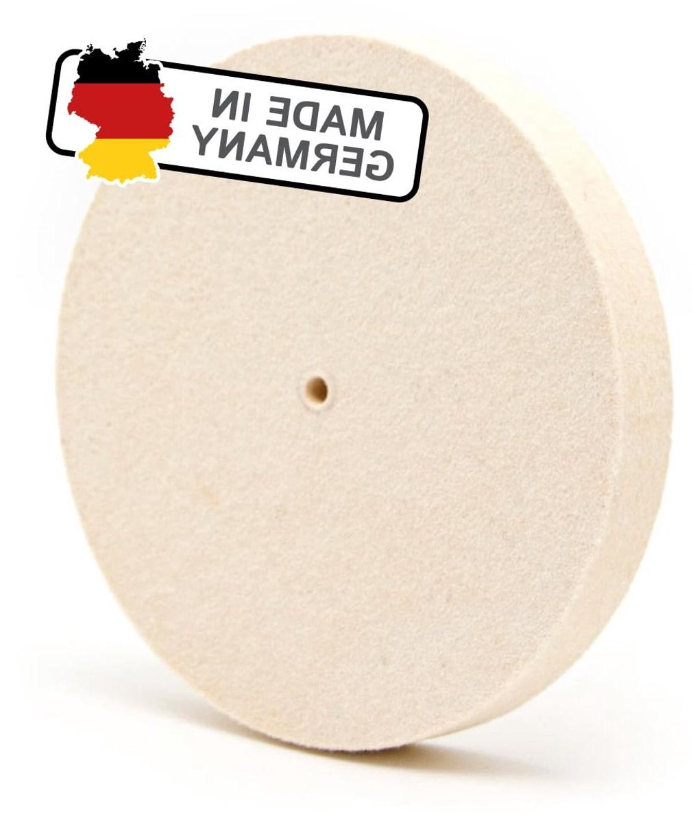 Polijstschijf van vilt - Afwerkingsschijf - Oppervlakken polijsten - Gemaakt in Duitsland - 100x20 mm - Grijs