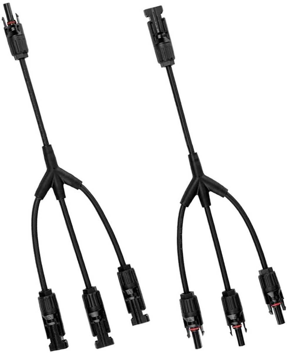 Zonnepaneel Kabel Connector - Y Type Connector - Zonne-energie Aansluiten - Waterdicht IP67 - 30A 1000V - Zwart