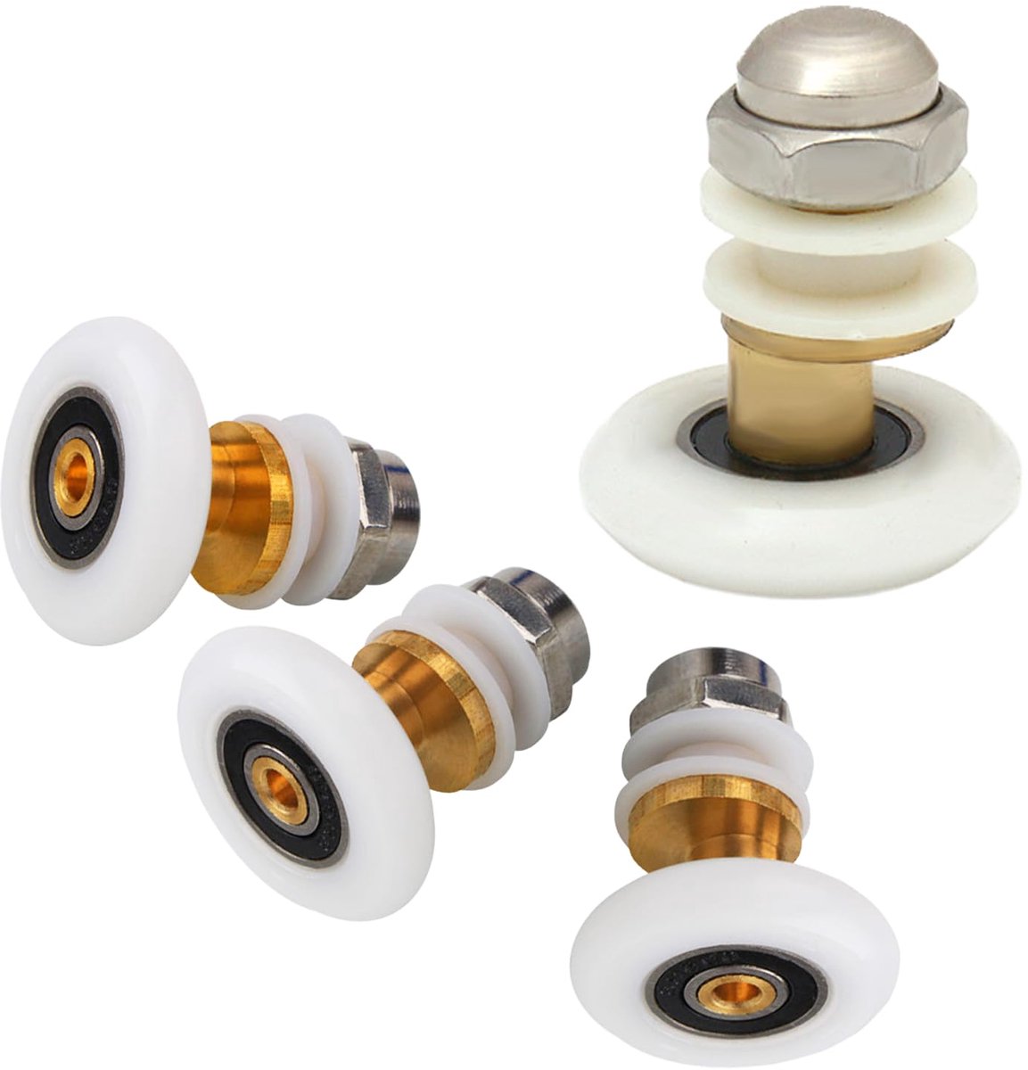 4 Stuks Douche Deur Rollen, Douchecabine Wielen, Katrol Loper, Geschikt Voor Badkamer Schuifdeuren(25mm)