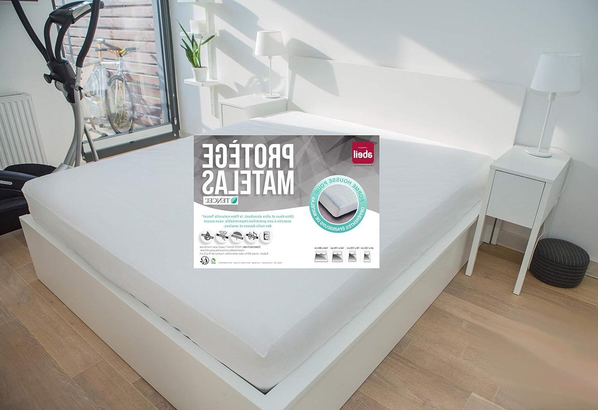 Matrasbeschermer Waterdicht - Tencel Jersey - Bed Drogen - Ademend Vochtabsorberend - 60 x 120 cm - Wit