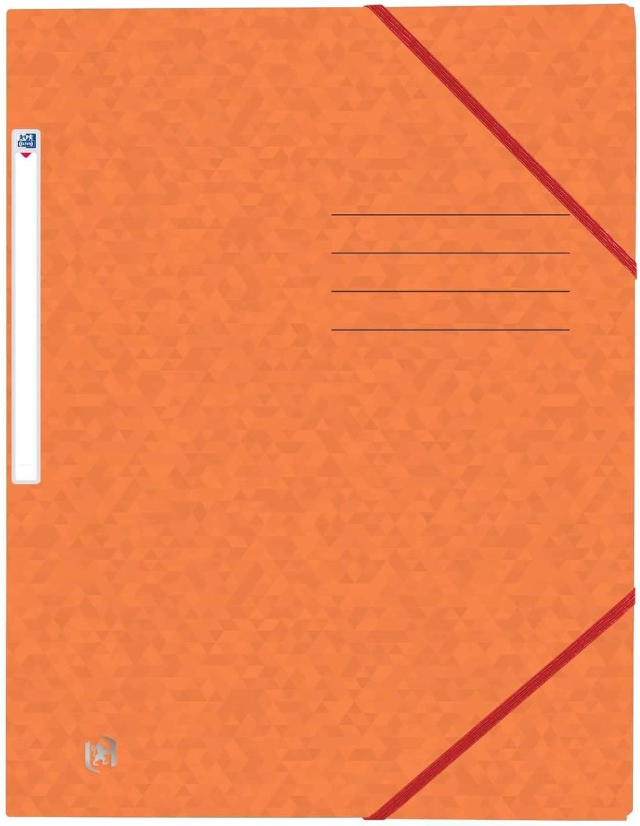 Elastomap - Documentenmap - Documenten Opbergen - Robuust Karton - A4 Formaat - Oranje