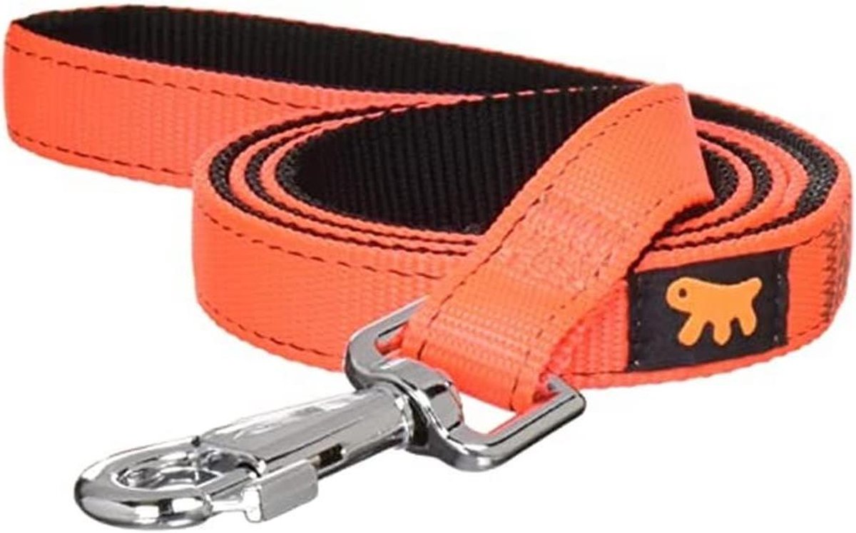 Hondenriem - Hondenlijn - Veilig uitlaten - Ergonomische handgreep - 110 cm lang - Oranje