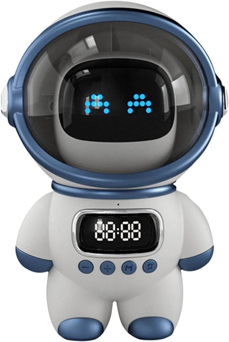Draadloze Astronaut Bluetooth Speaker met Slimme AI Voice Intercom en Nachtlamp