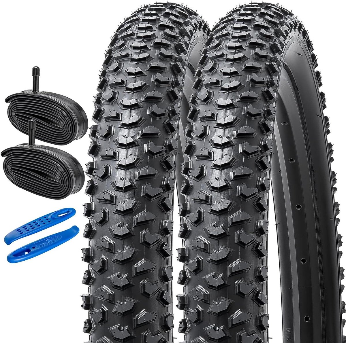Mountainbike Banden Set - Fietsbanden Buitenbanden - Outdoor Rijden - Hoge Dichtheid 60TPI - 20x2.125 - Zwart