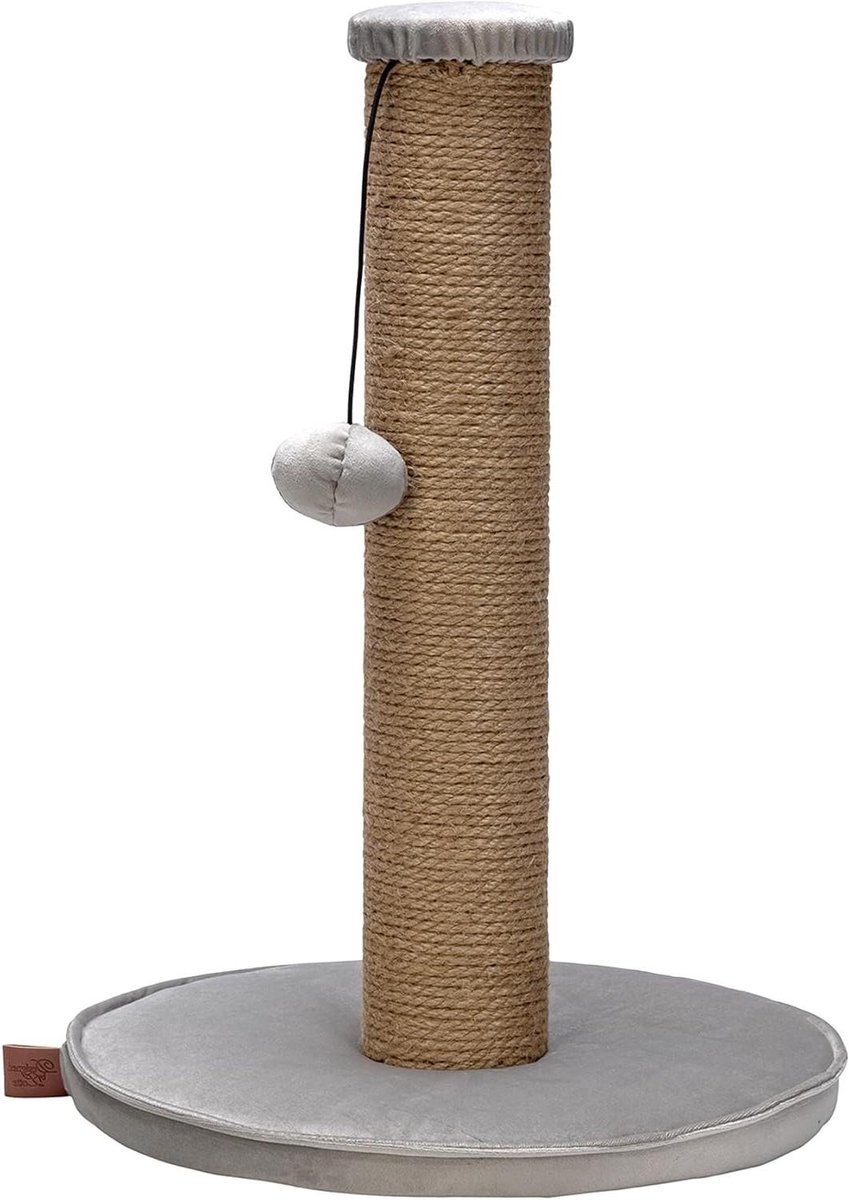 Krabpaal Kat - Krabmeubel - Vermaak Kat - Stijlvol Design - 35 x 35 x 60 cm - Grijs
