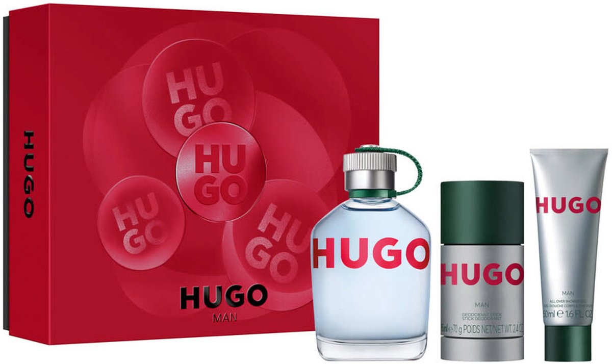 Hugo Boss Hugo Man 125ml Edt + Deospray + Showergel Geschenkset