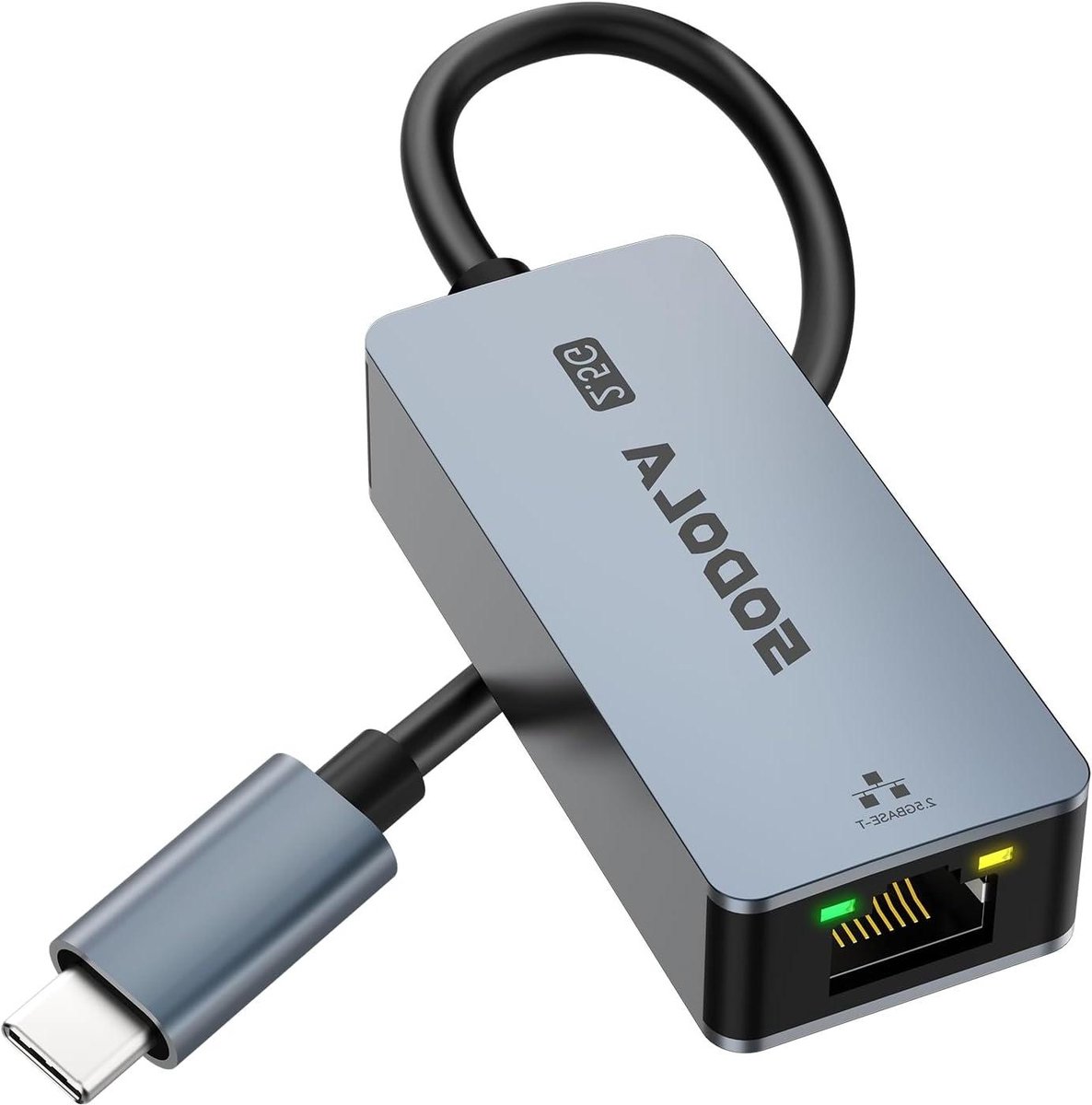 Ethernet Adapter - Netwerk Adapter - Sneller Internet - 2.5G Snelheid - 1 Poort - Grijs