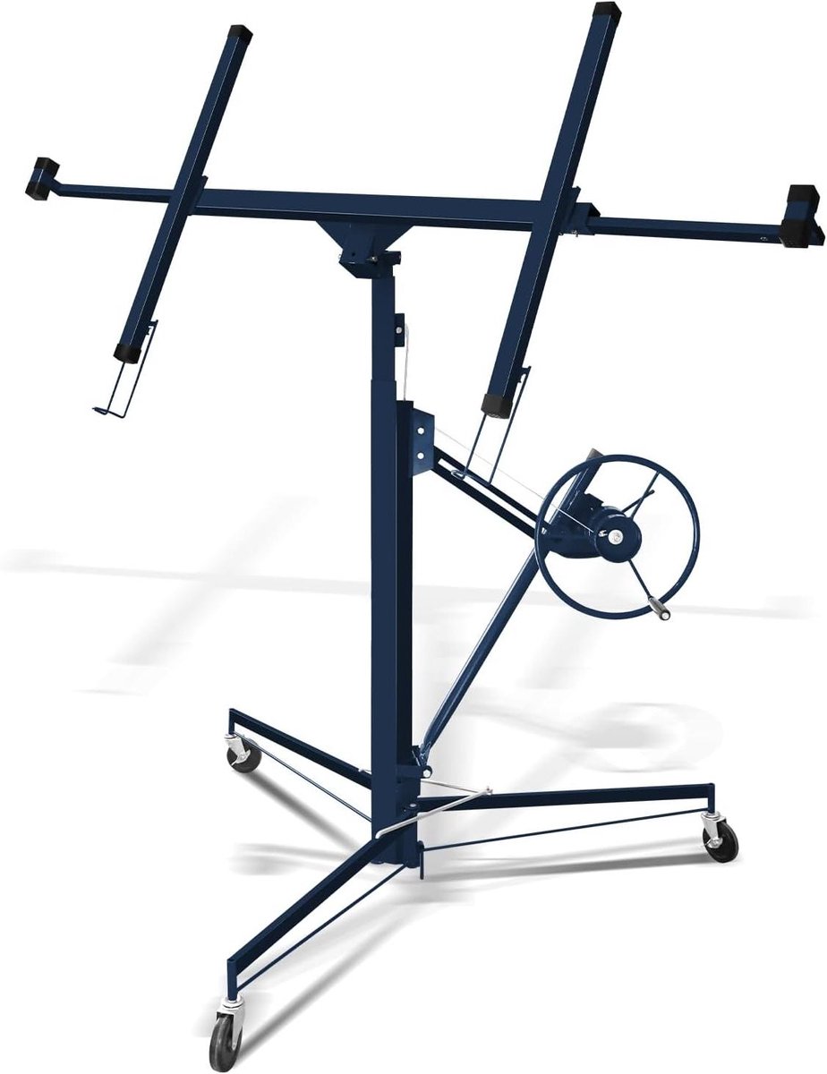 Gipsplaatlift - Platenlift Montagehulp - Plafonds Monteren - Inklapbaar Stabiliteit - 140-350 cm - Blauw