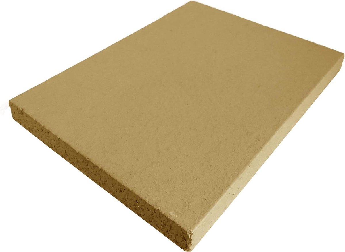 Vuurvaste Platen - Schamot Platen - Oven Reparatie - Hoge Temperatuur Bestendig - 40 x 30 x 3 cm - Geel-Rood