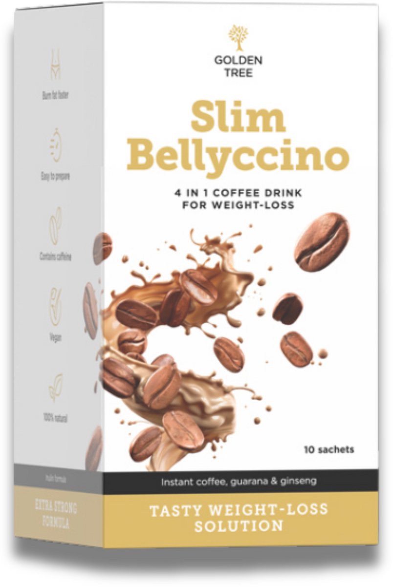 Golden Tree Fatburner - Afslank koffie - Afvallen - Detox Belly Burn - Buikvet minderen - 10 zakjes