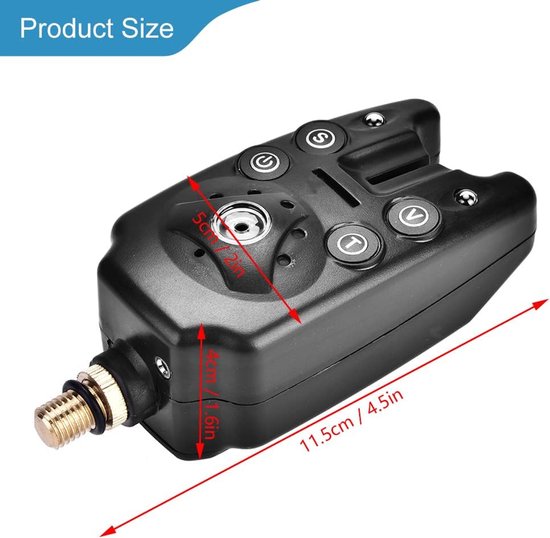 Allecto - Visbite Alarm met LED - Geluid en Verlichting - Instelbare Waarschuwing voor Efficiënt Vissen van Allecto — afbeelding 2