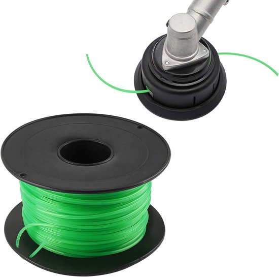 Trimmer Draad - Gazon Snijlijn - Gazon Onderhoud - Zeshoekig Profiel - 3 mm x 100 m - Groen — afbeelding 3