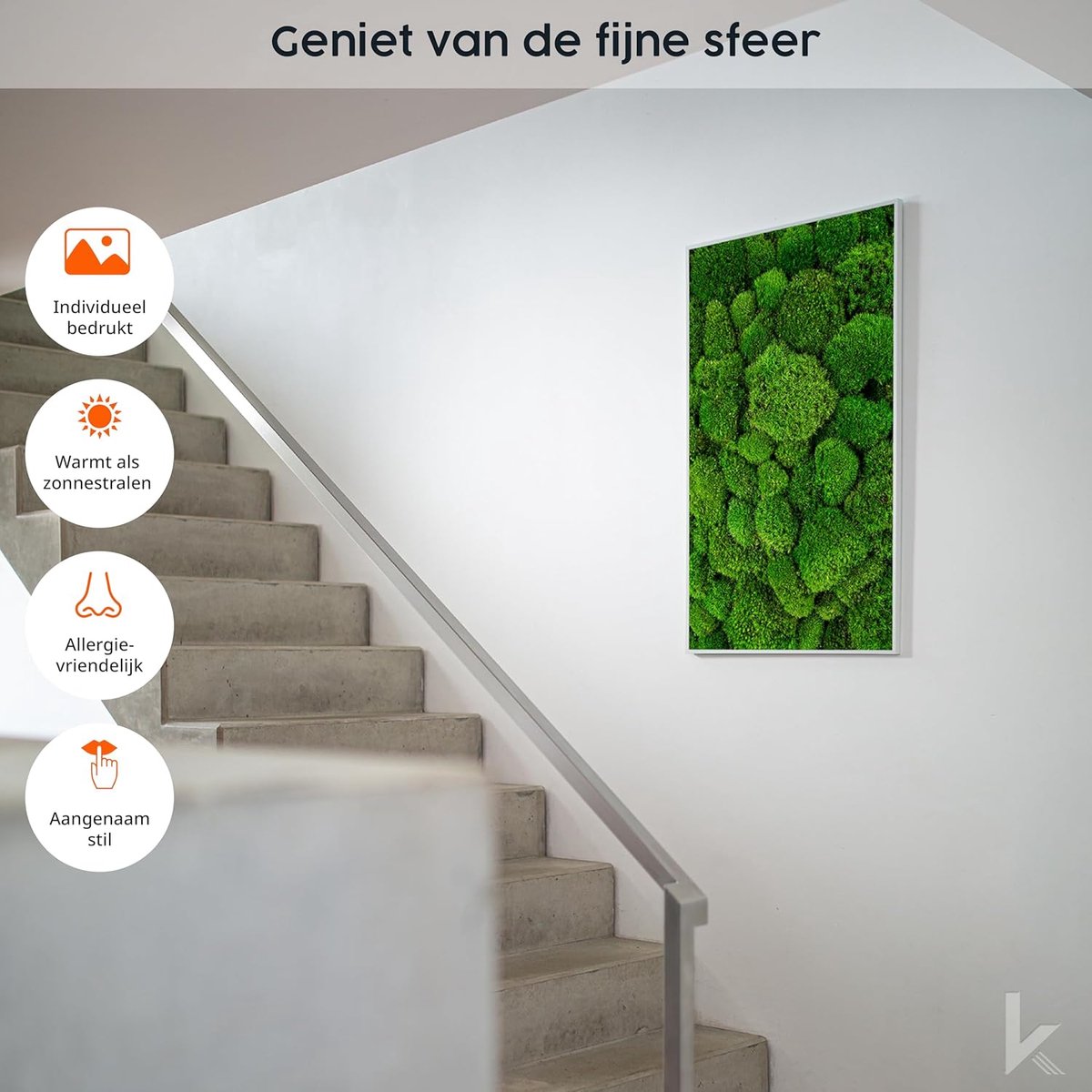Infrarood Paneel - Wandverwarming - Ruimte Verwarmen - Ultra Plat Design - 1000 Watt - Hout Print Zwart – foto 4