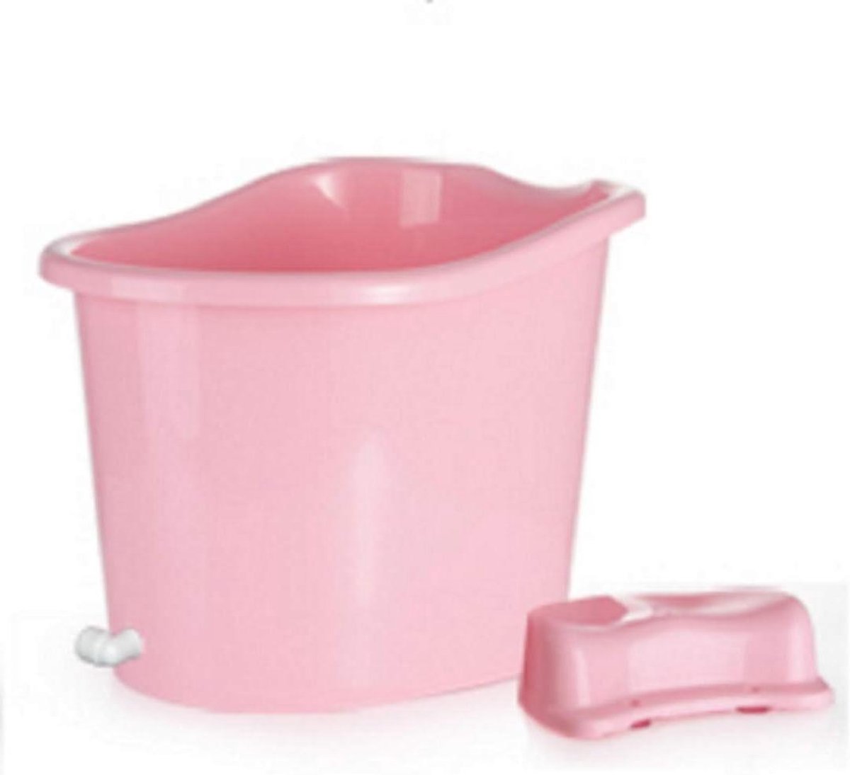 Reisbad Kuip - Vrijstaand Bad - Comfortabel Baden - Licht en Draagbaar - 55x46x43cm - Roze