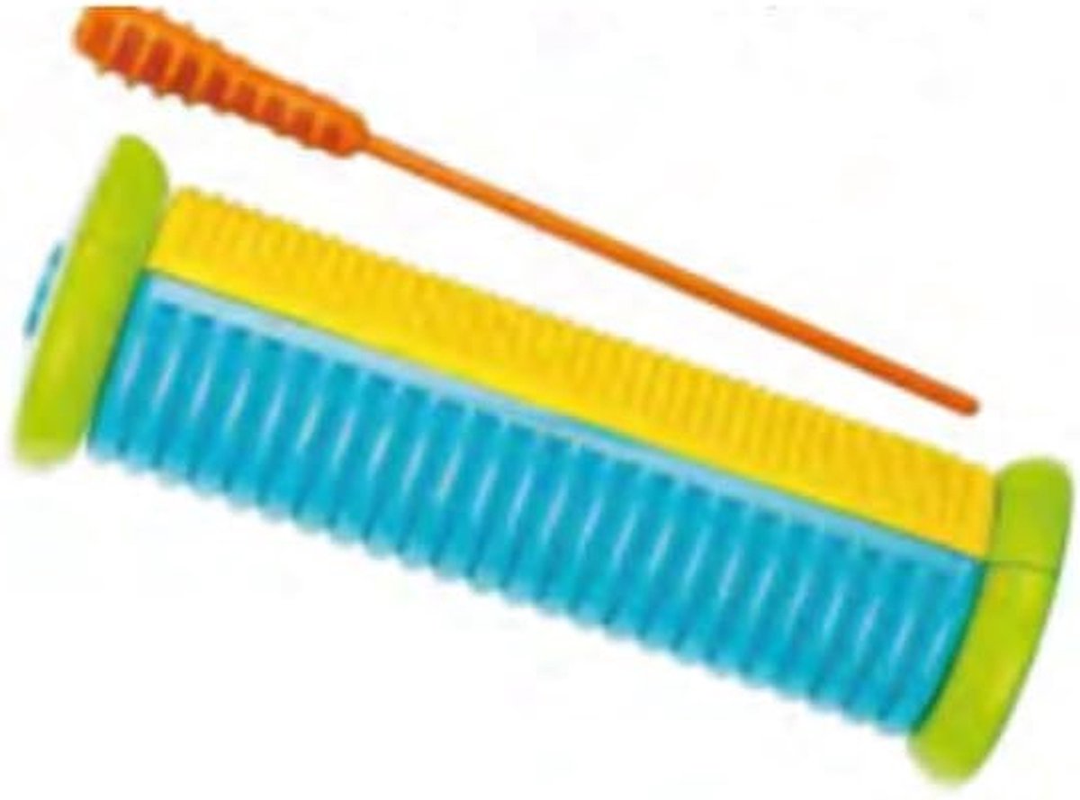 Muziekinstrument Giro - Schudinstrument Percussie - Muziek Maken - Veel Geluidseffecten - Inclusief Stok - Multicolor