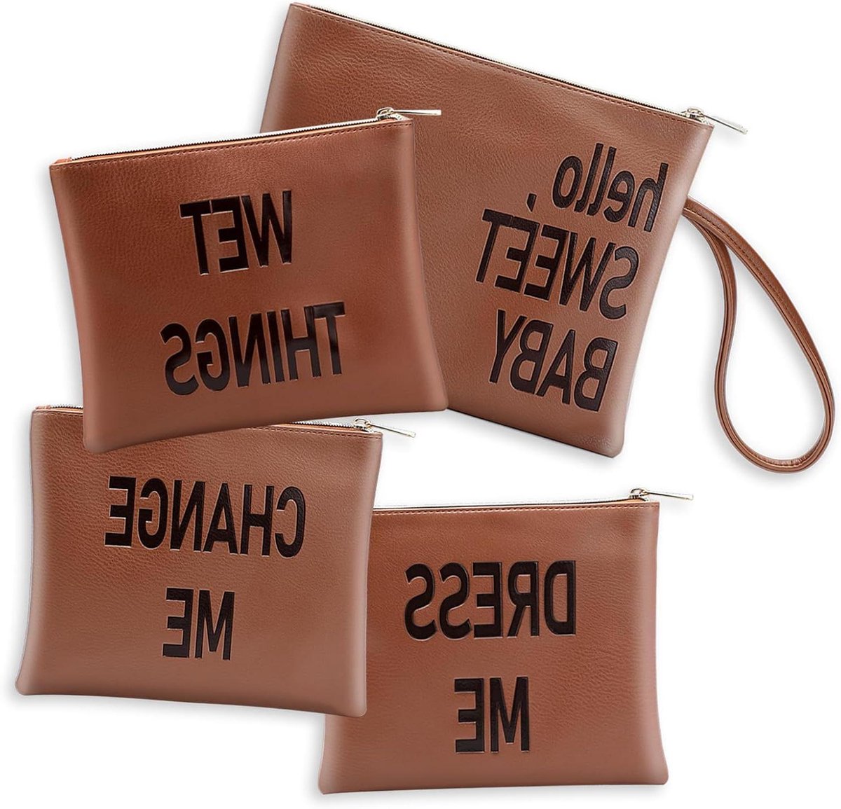 Luier Organizer - Opberg Pouch - Baby Verzorging - Uniek Ontwerp - 22 x 19 cm - Bruin