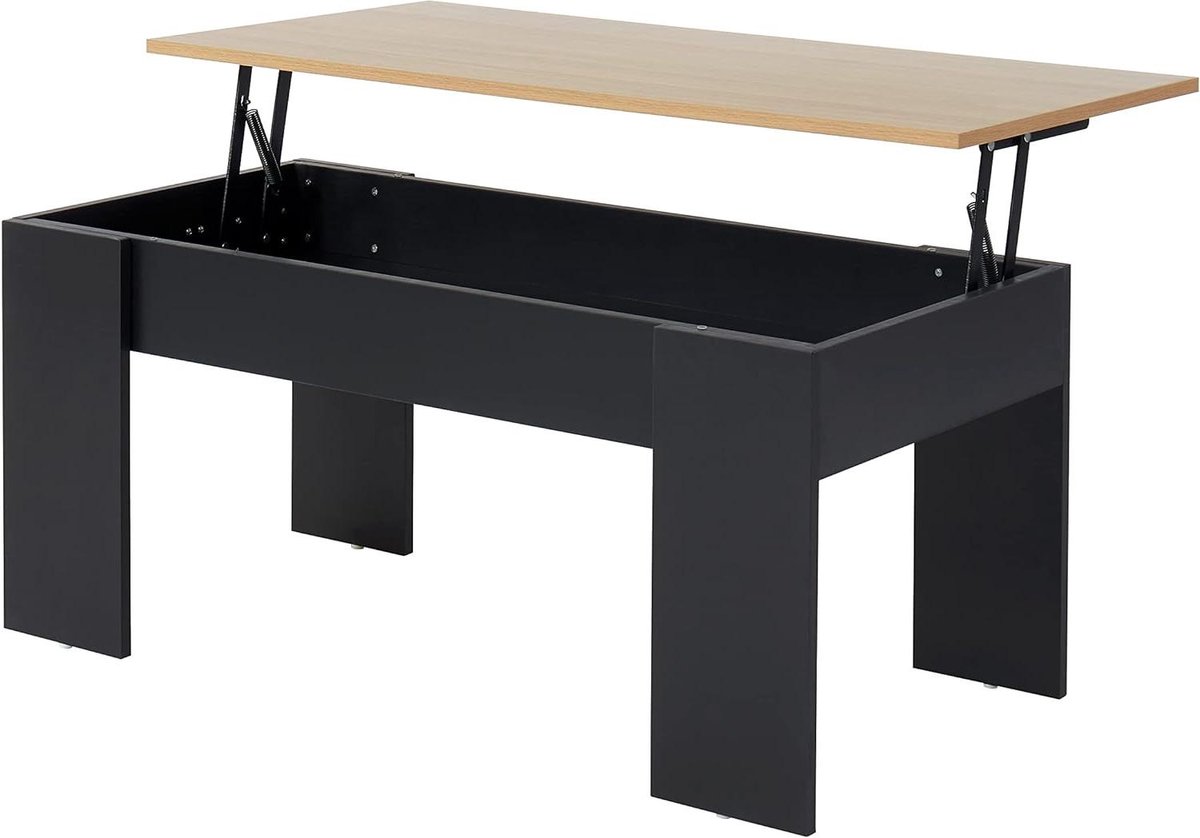 Salontafel - Koffietafel - Woonkamer inrichten - Opklapbaar tafelblad - 100 x 50 cm - Houtkleurig