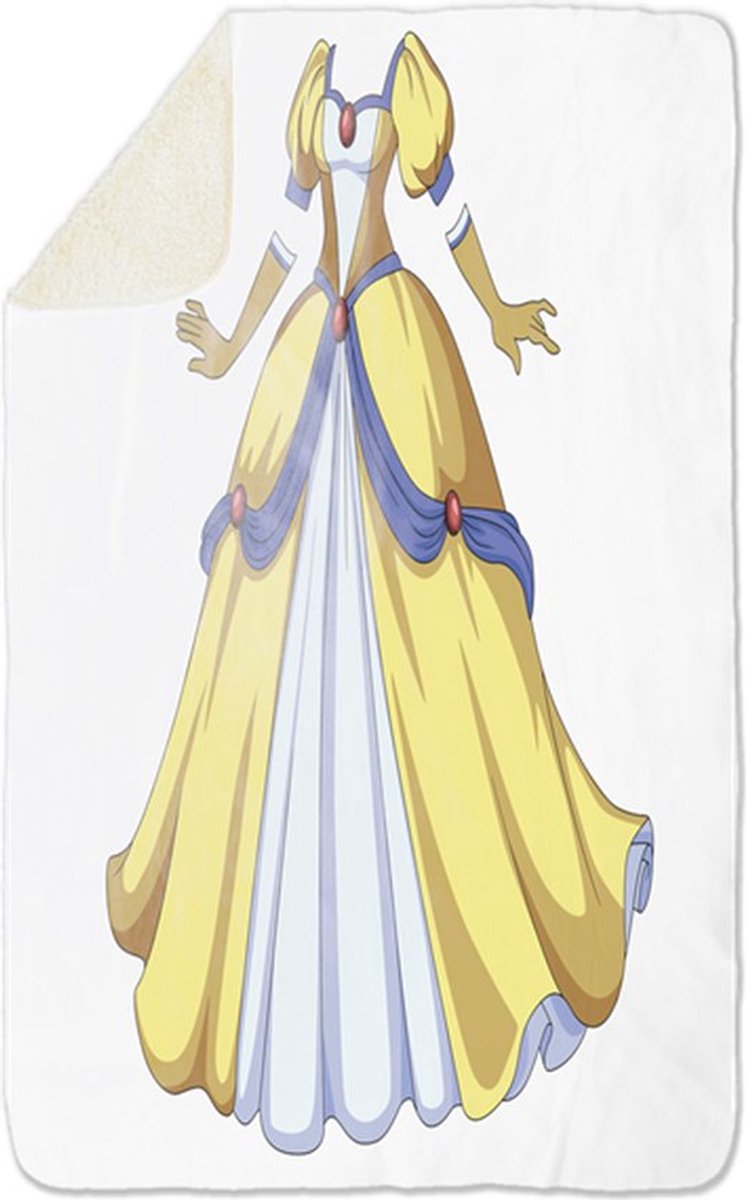 Fleecedeken Prinsessenjurk, 96x146cm, Polyester Sherpa