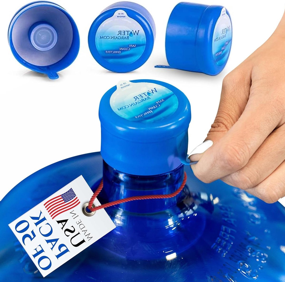 Water Bottle Caps - Water Jug Lids - Water Opslag - Luchtdichte Afdichting - 50 Stuks - Wit