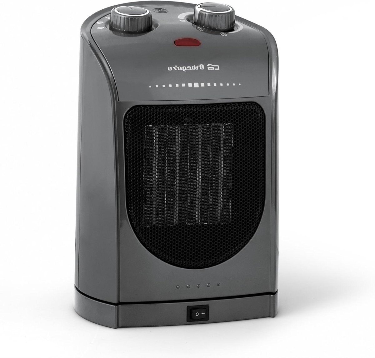 Keramische verwarming - Ventilator kachel - Ruimte verwarmen - Oscillerende functie - 1800 Watt - Metaal grijs