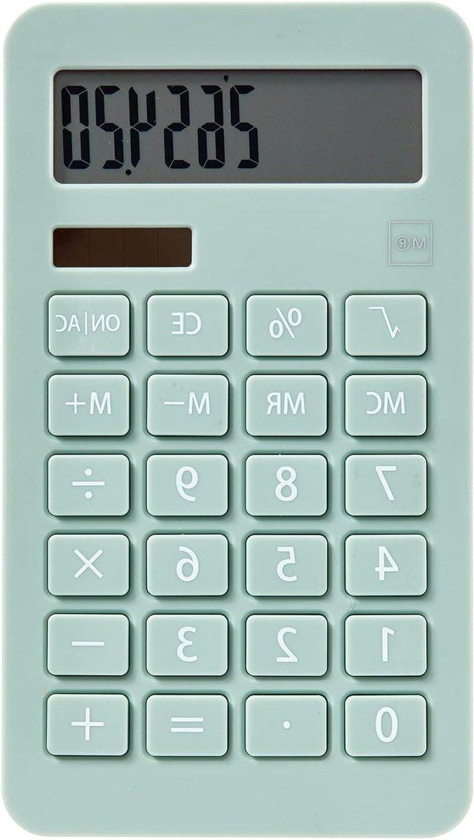 Rekenmachine met Grote Knoppen - Zakrekenmachine Kantoor - Snel Berekenen - Zonne-energie - 10-cijferig LCD - Groen