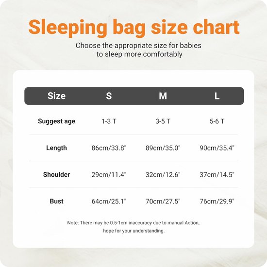 Slaapzak met Voeten voor Peuters en Kinderen (1-6 Jaar) - Comfortabele Slaapkleding van slaapzak-met-voeten — afbeelding 2