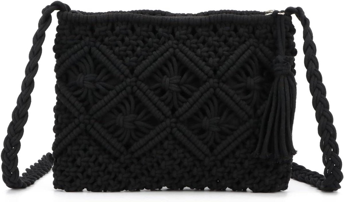 Strandtas - Schoudertas Clutch - Zomerse Uitstapjes - Handgemaakt Ontwerp - 27 cm Breed - Natuurlijk
