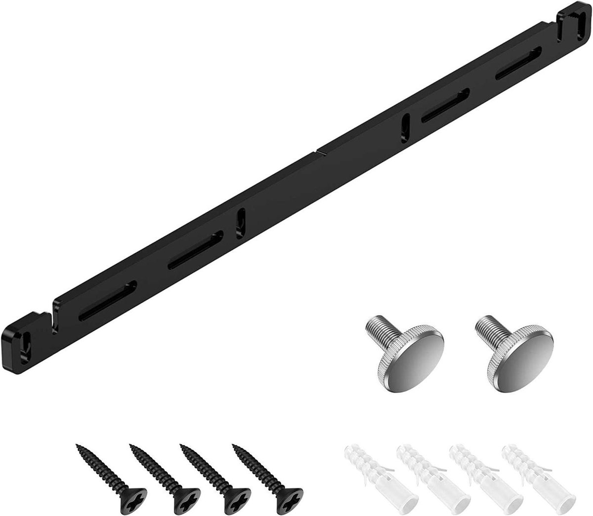 Luidspreker Wandhouder - Muurbevestiging - Home Cinema - 2-in-1 Ontwerp - 20 x 5 x 12 cm - Zwart