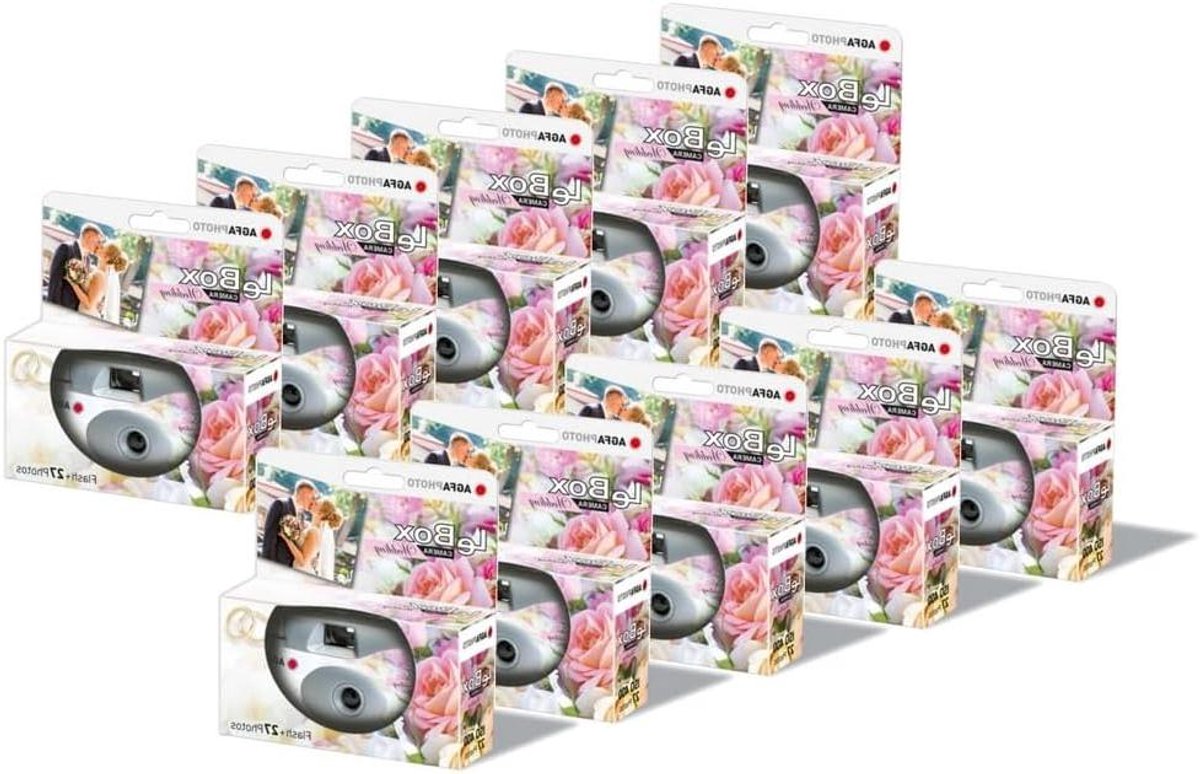 Wegwerpcamera Set - Feestcamera's - Herinneringen Vastleggen - Ingebouwde Flits - 10 Stuks - Grijs