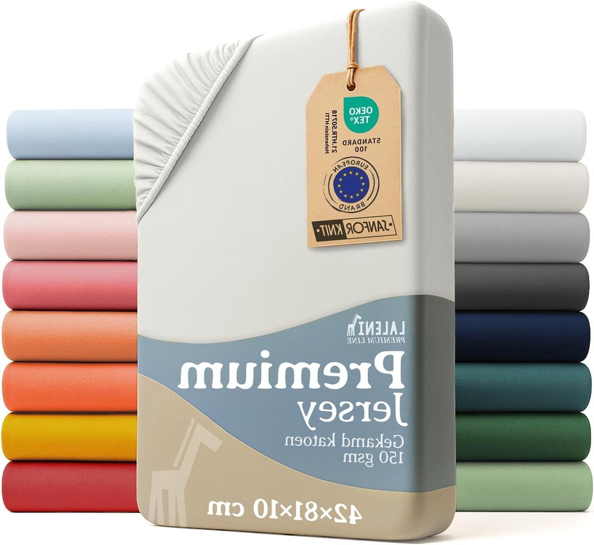 Hoeslaken Co-Sleeper - Matrashoes Ledikant - Babykamer Inrichten - 100% Katoen Jersey - 81x42x10 cm - Ivoor