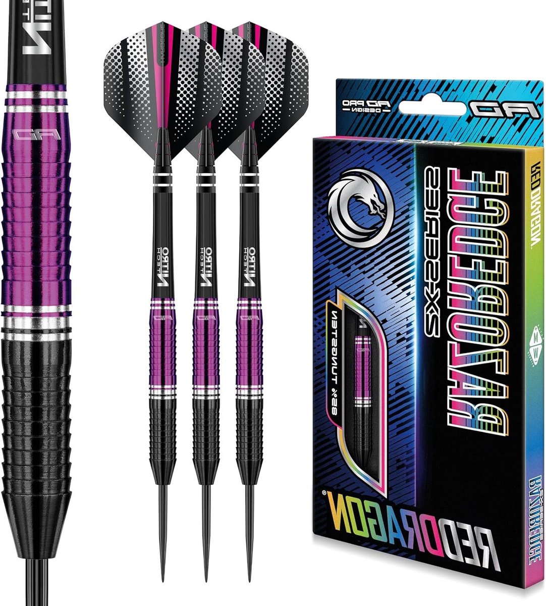 Tungsten Darts Set - Professionele Pijlen - Darts Spelen - Match Weighed Darts - 24 gram - Zwart Rood