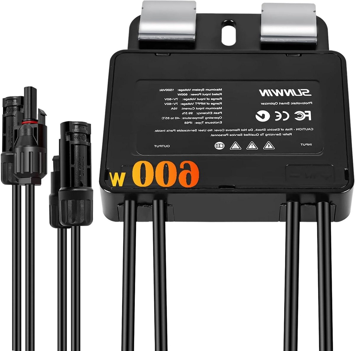 Zonne-energie Optimalisator - PV Optimizer MPPT - Energie Opwekken - Maximale Prestaties - 600 W - Zwart